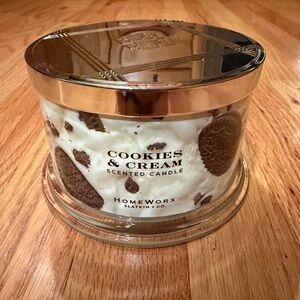 Slatkin Cookies & Cream 18 oz 4-Wick Jar Candle. Glass Jar Candle. Brand New!
